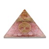 Large Orgone Pyramid | Rose Quartz Pyramid Crystal | Tree