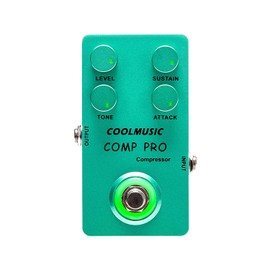 Coolmusic C-CS01 Compressor Pedal, Comp Guitar Pedal Compression Effect Electric Guitar and Bass True Bypass