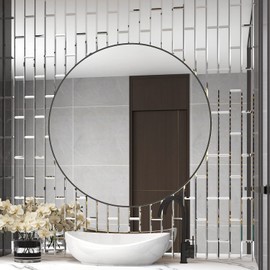 Lovdeco Mirror Tile, Beveled Subway Mirror Backsplash 3x12 Inch for Kitchen Bathroom Wall (20 Pcs, 5 SQ.FT.)