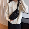 Women Sparkly Sequin Fanny Packs Glitter Waist Bag with Adjustable