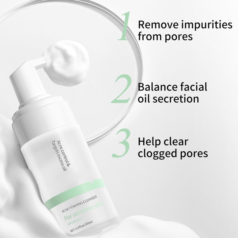 Foaming Facial Cleanser Plant Based Nourishing Face Wash Fine Foaming