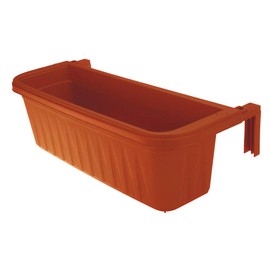 Apollo Exports International AP-30218TC 24" Adjustable Railing Planter, Terra Cotta