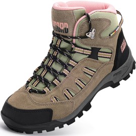 R CORD Womens Hiking Boots Breathable Waterproof Hunting Boots Ankle Support Hiking Boots Pink Size 7
