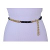 Unbranded Women Celebrity Style Belt Gold Black Metal Chain Links