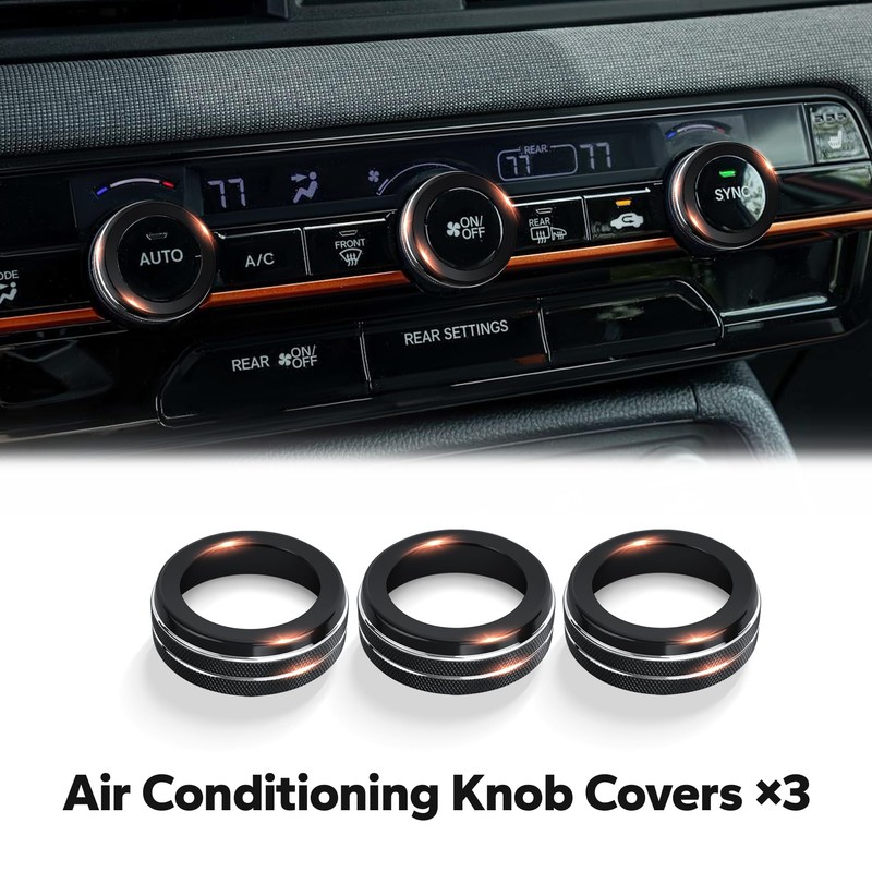 Polodunn for 2023-2025 Honda Pilot Accessories, 5pcs Aluminum Alloy Knob