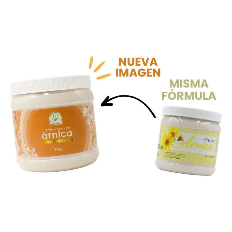 Crema Con Extracto De Árnica (1 Kilo) Para Masajes. Tipo