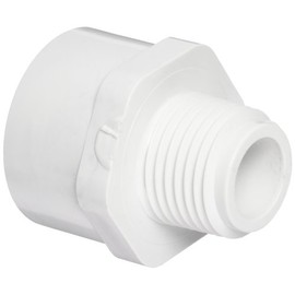 Spears 446 Series PVC Pipe Fitting, Adapter, Schedule 40, 1/2" NPT Male x 3/4" NPT Female