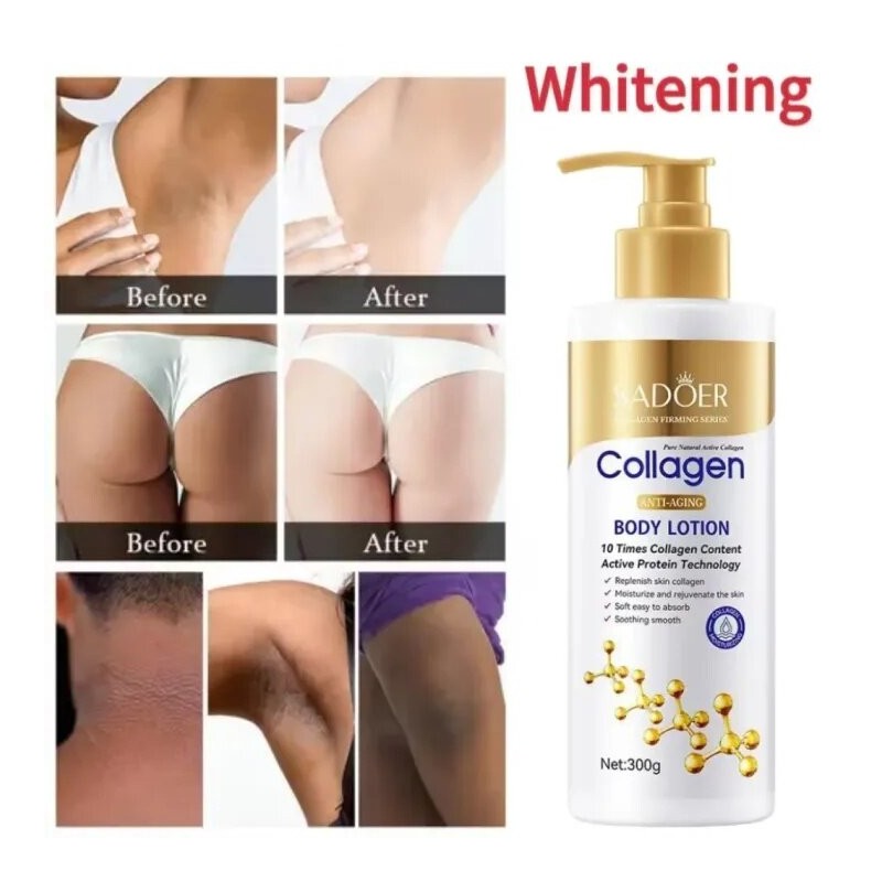 Collagen Whitening Body Lotion Losyen Pemutih Moisturizing Firming Skin Pemutih