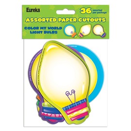 Eureka Color My World Light Bulbs Asst. Paper Cut Outs (841006)