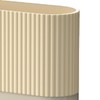 Kitchen Utensil Holder, Plastic Cutlery Organizer Beige Utensil Silverware Holder