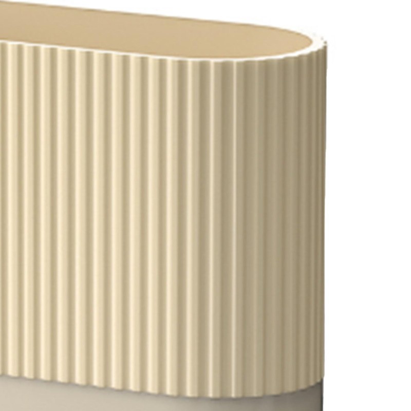 Kitchen Utensil Holder, Plastic Cutlery Organizer Beige Utensil Silverware Holder
