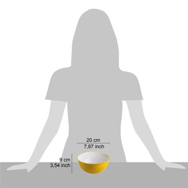 Omada Linea Sanaliving Design Bowl for Pasta and Salad (1.5 Litres), Polypropylene Bowl and Integrated Antimicrobial Agents Eliminates Bacteria and Fungi