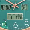 BAKBRAND Wall Clock with LCD Display Non-Ticking Silent Quartz Movement