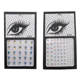 Lunari Face Seal, Set of 2, Shizuku, Moon, Crystal, Glitter, Nail Stickers, Deco Makeup, Facial Decoration, Decorative Parts (Drop + Diamond)