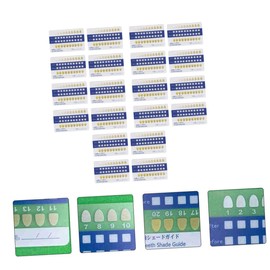 minkissy Sets Supply Kit Tooth Shade Cards Pvc Simple Light Practical for Teeth Comparison Pcs