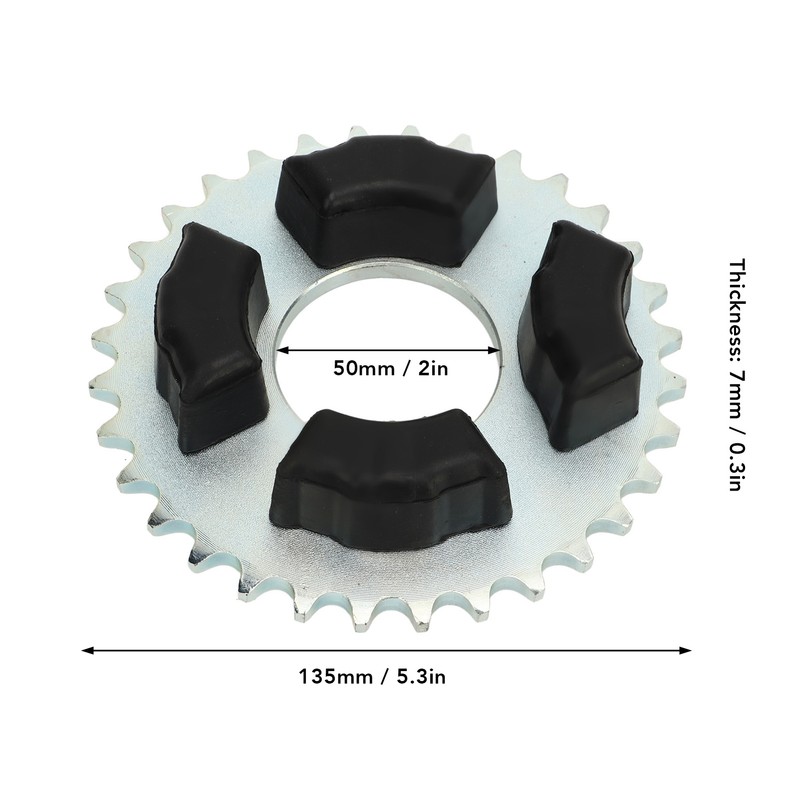420 32T 50mm Rear Sprocket with Cushion Rubber Wheel Sprocket