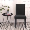 INTIRILIFE 1 x Elastic Chair Cover in Patterned Black with