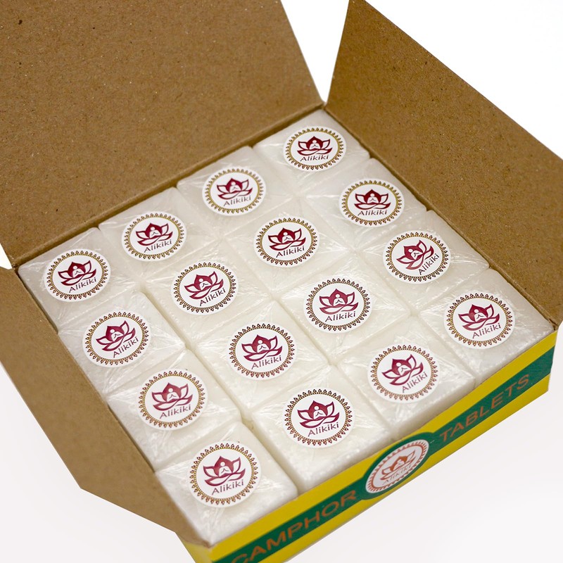 300G 64-Tablets Pure Camphor Blocks - 100% Natural Camphor Cubes