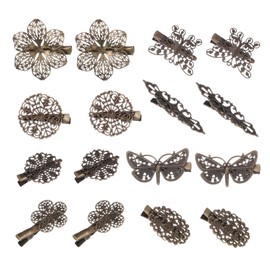 Beavorty 16pcs Retro Butterfly Hair Clips Chic Duckbill Barrettes for Women and Girls Vintage Bronze Hairpins Elegant Hair Accessories for Stylish Looks