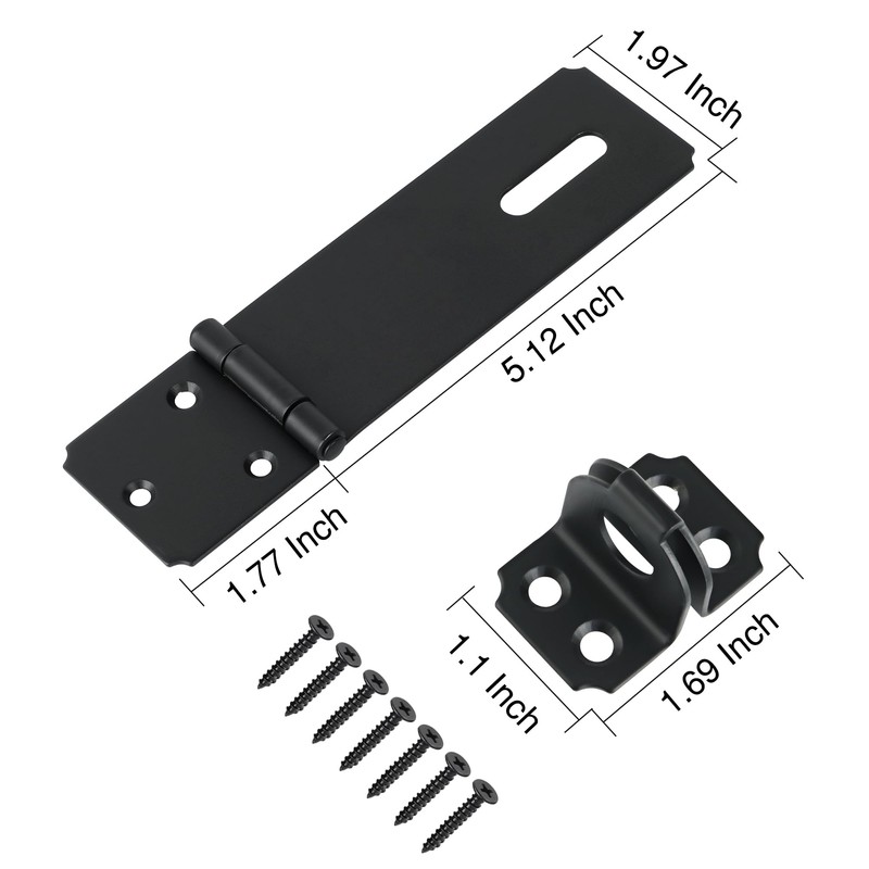 Alise Padlock Door Latch Hasp Latch Gate Latches,5 Inch SUS304
