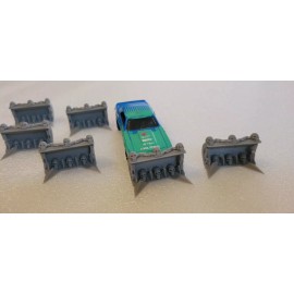 Hot Wheels Gasland, MadMax, 6 Death Plows, for custom hotwheels 1/64 scale. 3d printed.