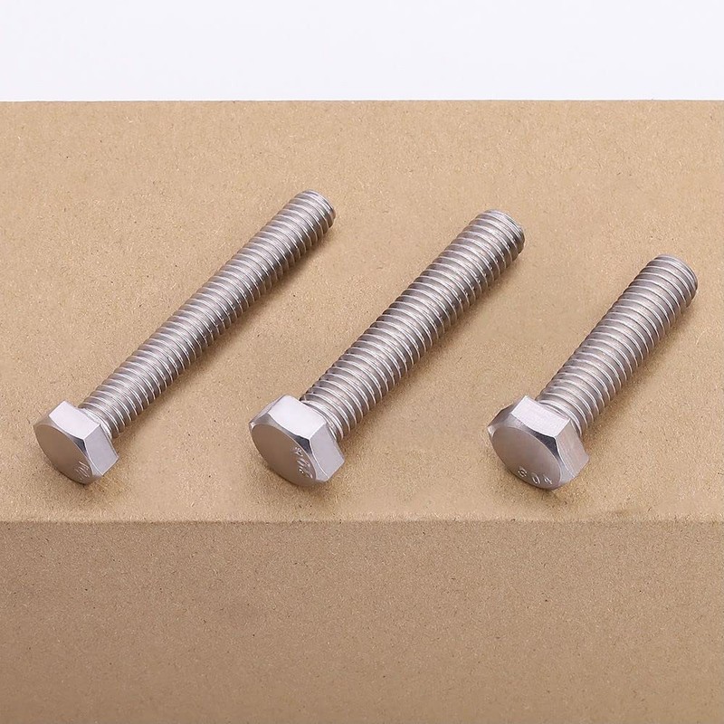 M8-1.25 x 40mm (12 pcs) Hex Head Bolts, 304 Stainless