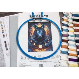 Letistitch Dream Catcher Wolf L8069 LetiStitch Counted Cross Stitch Kit