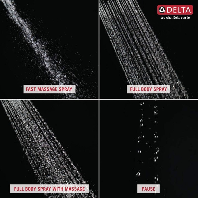 Delta Faucet 52102-MB 4-Setting Showerhead, Chrome, 0.5