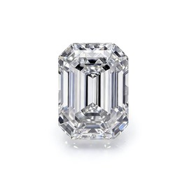 1-5 Carats Moissanite Loose Stone Lab Grown Synthetic Diamond Loose D Color Round/Oval/Heart/Princess/Cushion/Asscher/Pear/Marquise/Radiant/Emerald Cut Moissanite Loose Gem Stones for Ring Pendant Jewelry Making Gift (Emerald Cut, 5 Carats)