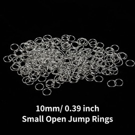 2000 Pcs Open Jump Rings, Metal Round Ring Connectors for Necklace Bracelet Chain, DIY Making Jewelry Findings, 10mm