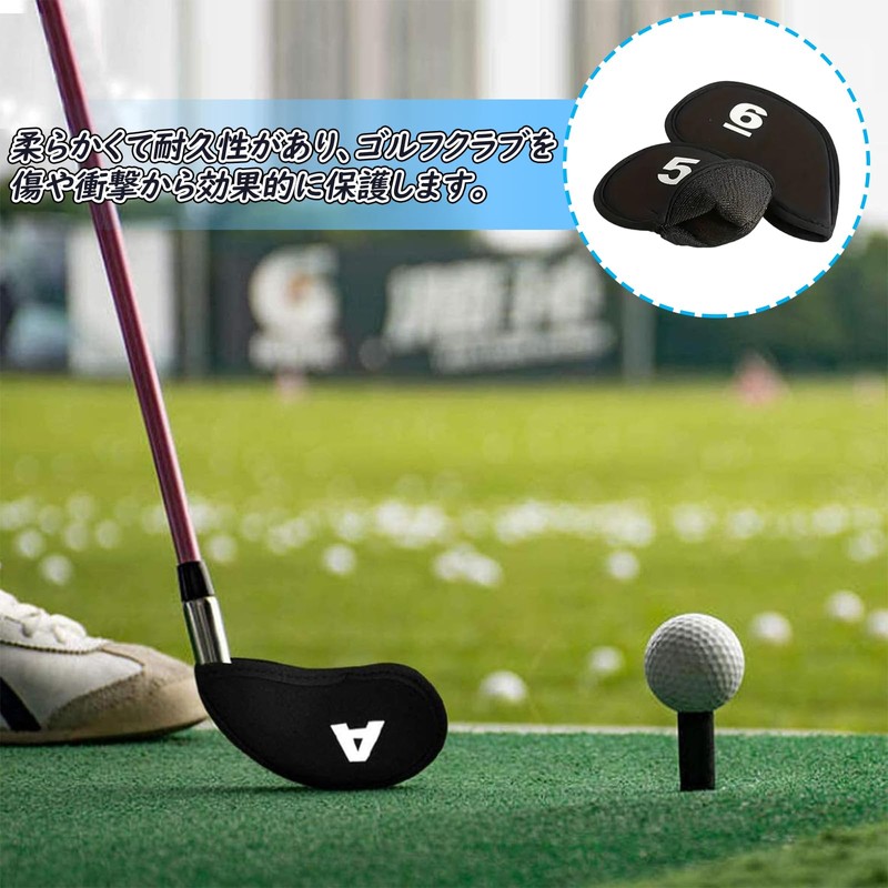 DELUXEFOX Golf Iron Covers Set (Pack of 10) Numbered Iron