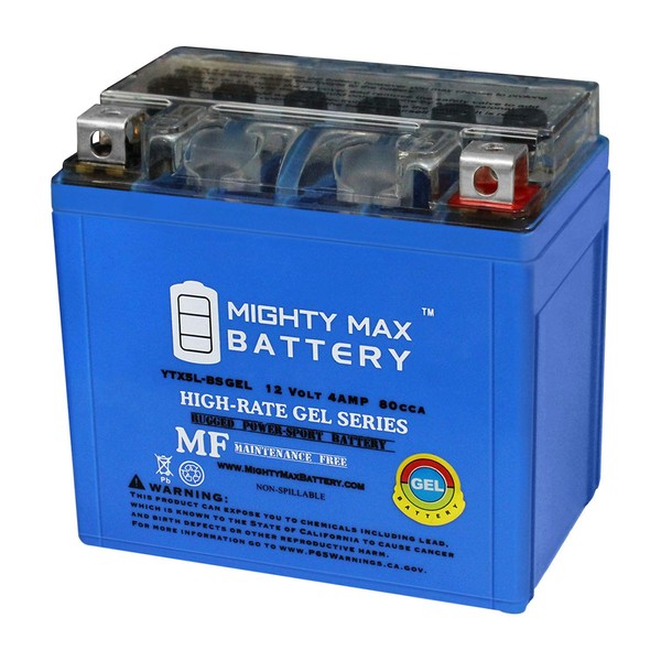 Mighty Max Battery YTX5L-BS GEL Replacement Battery Compatible with Factory CTX5L-BS(FA)