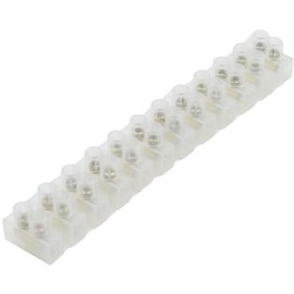 EATAKWARD 10 Pack Terminal Barrier Strips, 12 Position Dual Row Terminal Strip, 10 Amp 380 Volts Eurostyle Terminal Barrier Block for Small Home Projects and Electrical DIY ST12P-10A