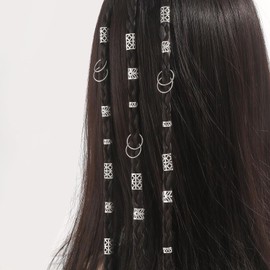 100 Pcs Dreadlocks Beads - Hair Braid Rings Metal Cuffs, Aluminum Dread Lock Accessories for Women Hair Clips and Decorative Elements