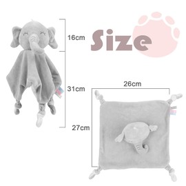 Vicloon Baby Comforters Elephant Baby Blanket, Baby Girl Boy Comforter Blanket, New Born Baby Infant Toddler Cuddle Snuggle Toy Blankets for Nursery Strollers, Cots, Cribs, Car Seats