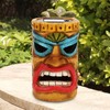 qzzwbbtc Tiki Head Solar Statue Light for Garden Decor and