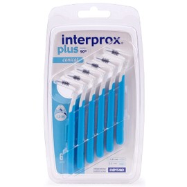 Interprox Plus Conical Interdental Brushes, Blue, 3 Packs of 6