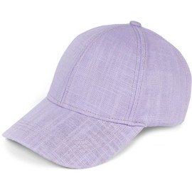 styleBREAKER 04023089 Unisex Linen Baseball Cap, Plain Colour, 6-Panel Baseball Cap, Metal Buckle, Adjustable, lilac