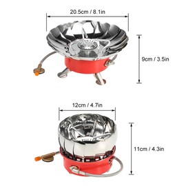 Lixada Windproof Piezo Ignition Gas Stove Outdoor Cooking Gas Burner with Extended Pipe for Camping Picnic BBQ