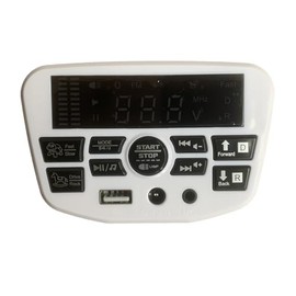 weelye JR1956G Drive12V Children's Electric Vehicle Power Supply Central Control Switch Multi-Function Bluetooth Connection Music Power Display Center Panel Electric Toy Car Replacement Parts