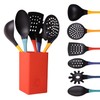 MasterChef Kitchen Utensils Set with Holder, Nylon, Multi-Coloured