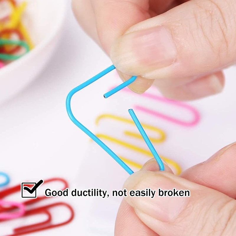 KHIRY Colourful Paper Clips, Pack of 500, Durable and Rustproof,