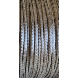 MarineNow Single Braid Synthetic Rope UHMWPE Choose Size/Length/Color(6 mm (1/4"), 125 ft, Grey)