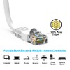 FireFold Cat5e Ethernet Patch Cable 10ft White with Gold Plated