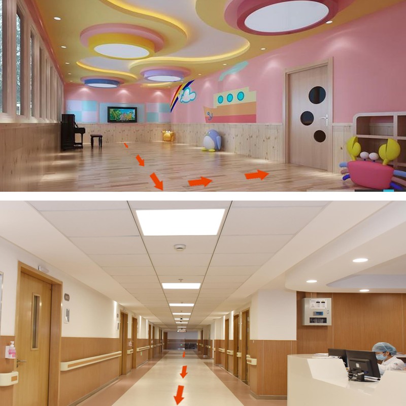 Marking Sign Removable Floor Arrows Stickers Adhesive Decal for Warehouse