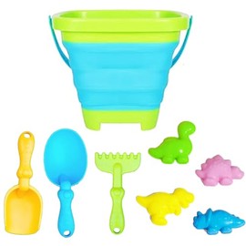 MTDASB Dinosaur Beach Toys,Beach Buckets & Beach Toys for Kids,Sand Toys for Kids and Toddlers With Shovel Tool Kits for Toddlers Boys Girls
