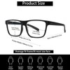 Kerecsen 5 Pack Oversized Reading Glasses Blue Light Blocking Square