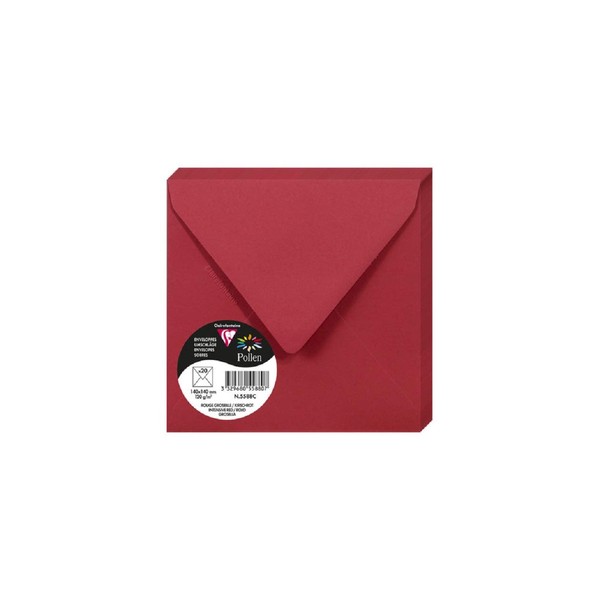 Clairefontaine 5588C Pack of 20 Envelopes Pollen, 140 x 140