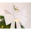 Toyland® 30cm (12") Large Iridescent Christmas Tree Tinsel Bow -