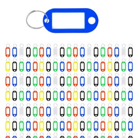 Westcott key tags 200 pieces | 200 pack of robust tags for labelling keys with exchangeable labels | With metal ring and in six colours | E-10656 00
